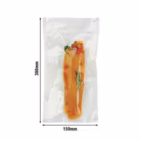 (2000 pcs) Vacuum Sealer Bags - Embossed - 150x300mm - Thickness: 90µm - Transparent