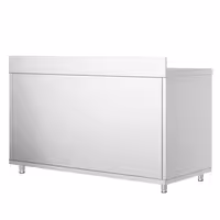 خزانة قاعدية ستانلس ستيل KOPENHAGEN PREMIUM - 1600x600mm - مع أبواب منزلقة و مع حاجز خلفي