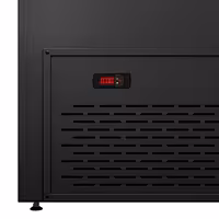 Csemegepult TORONTO - 1600x880 mm - 568 liter - ventilációs - dupla üvegezés - 2 polccal - fekete - fekete gránit munkalap