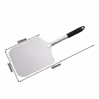 Pravokutna lopata za pizzu - anodizirani aluminij - ekstra lagana - 305x350 mm - drška aluminijska