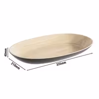 (6 pcs) Bowl - FRIDA - Melamine - 1.2L - 335x210mm - Depth: 40mm - Black & Beige