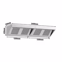 Profesionalna zidna napa - 2600 mm - filter i rasvjeta