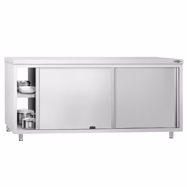 خزانة قاعدية ستانلس ستيل KOPENHAGEN PREMIUM - 2000x600mm - فتحة تمرير