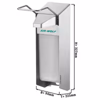 AIR-WOLF | Dozator sapuna- & dezinfekcijskog sredstva sa ručicom za upravljanje - 1000 ml - Nehrđajući čelik