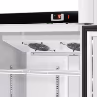 Commercial Beverage Display Fridge - 925mm - 630 Litres - with 2 hinged glass doors - LED lighting - digital controller with temperature display - Temperature range 2 to 8 °C