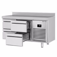 Commercial Counter Fridge PREMIUM PLUS - 1468x700mm - with 4 drawers - with upstand