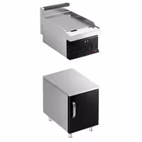 Elektriline plaatgrill - soonega - 8 kW - Küpsetuspind 395x535 mm - sh aluskapp 1 uksega
