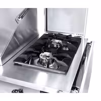 Barbacoa de gas de piedra volcánica - 22,5kW|2187mm - De pie - 850 fondo