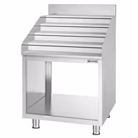 Polica za boce - inox - 600x600 mm - s 4 police za boce & sigurnosni luk