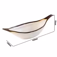 (6 adet) Kase - CROCKER - Melamin - 0,65L - 420x140mm - Derinlik:95mm - Beyaz/Kahverengi