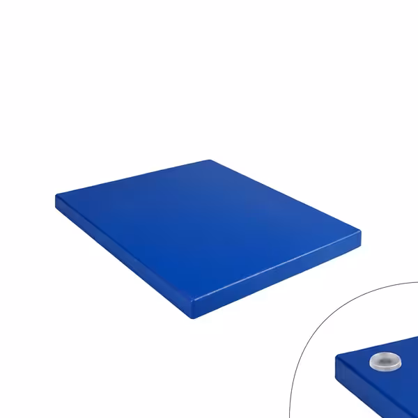 Kaymaz Ayaklı Kesme Tahtası - 250x400mm - Kalınlık: 20mm - HACCP uyumlu - Mavi