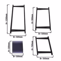 (3 pcs) Folding Side Table Set - Height: 700, 900 & 1200mm