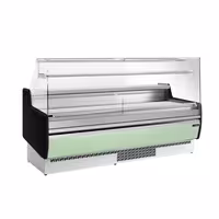 Serve Over Counter - 1935mm - front and sides glass, rear open - capacity 213 litres - front panel light green
