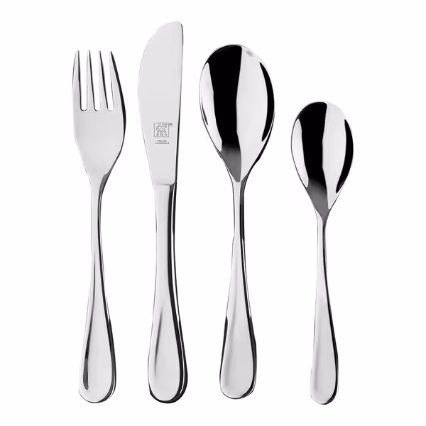 (4 pieces) ZWILLING | FILOU Children's Cutlery Set – Stainless Steel - Rounded Edges - Age 3+