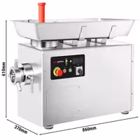 Električni stroj za mljevenje mesa – glava 32 - 500 kg/h - 2,2 kW - 230 V (monofazni) - s hlađenjem - ploča 4,0 mm - stolni