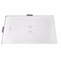 (12 db) Polikarbonát GN 1/1 fedő - 530x325 mm - átlátszó