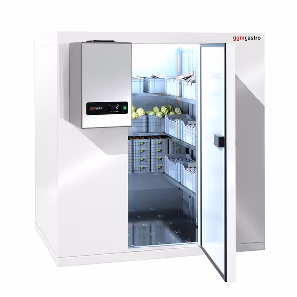 Kompaktna rashladna komora - 1500x1200 mm - 2,60 m³ - uklj. rashladni agregat - 0/+8 °C