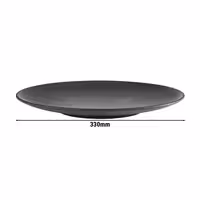 (6 adet) NERO - Düz Tabak - Melamin, Ø330mm, Siyah