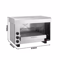 Salamandra a gás PROFISSIONAL - 9,75kW - 3 queimadores - para pão pita
