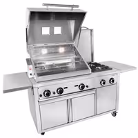 Barbacoa de gas de piedra volcánica - 22,5kW|2187mm - De pie - 850 fondo