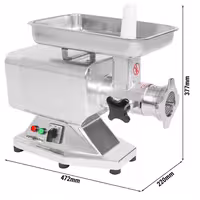 Električni stroj za mljevenje mesa – glava 12 - 120 kg/h - 850 W - 230 V (monofazni) - stolni