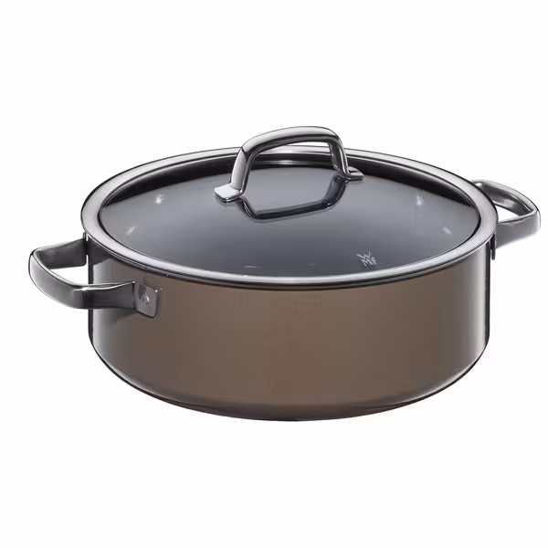 WMF | Fusiontec Mineral - Frigideira - Ø 280mm - incl. tampa de vidro - latão escuro