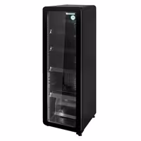 GASTRO-COOL | Rashladna vitrina za pića - 418 mm - 140 l - uski - s 1 staklena krilna vrata & LED osvjetljenjem - crni