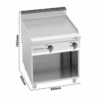 Elektriskā grilvirsma - 11,4 kW - Gluda - Cepšanas laukums: 795x667 mm