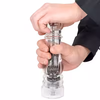 (12 pieces) PEUGEOT | NANCY Salt & Pepper Mill Set – Acrylic - 18 cm - Steel Salt & 2-Stage SS Pepper