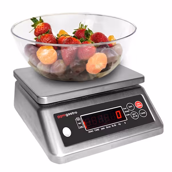Cântar de bucătărie digital până la 6 kg – Precizie: 0,5 grame – Suprafață de cântărire: 225 x 190 mm
