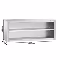 خزانة حائط ستانلس ستيل PREMIUM - 1800x400mm - ارتفاع 650 mm