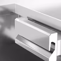 Till Counter KOPENHAGEN - 1240mm - Left-hand - Stainless steel body