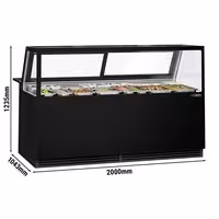 Serve Over Counter KAISA - 2000x1048mm - double glazing - capacity 560 litres