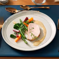 STAUB | Dining Line Ceramic Flat Plate – Ø 15 cm - White Truffle