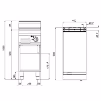 Plită de gătit electrică – 5,7 kW – netedă – cu finisaj lucios
