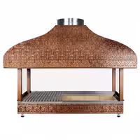 Copper Charcoal Grill - 1500mm - 1 Grill Grate - Grate Size: 1300x500mm