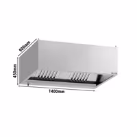 Commercial Wall-Mounted Extractor Hood with Motor – 1400mm – with Speed Controller, Baffle Filters & LED Lighting