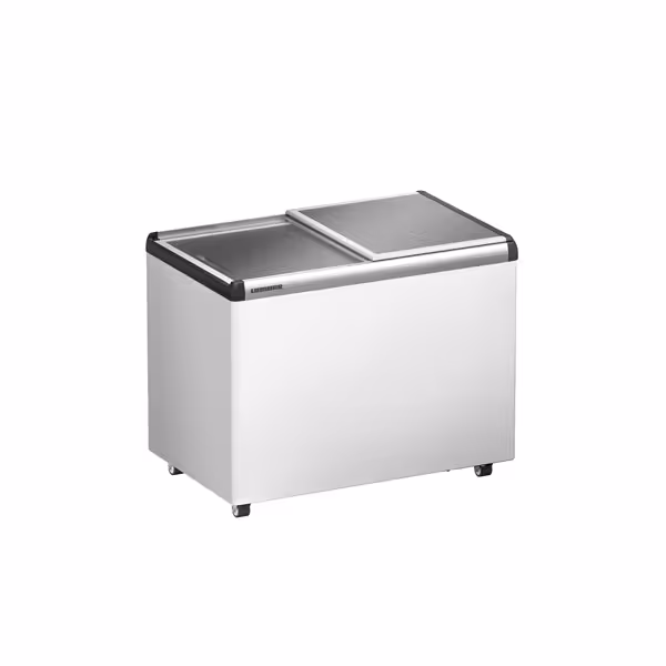 LIEBHERR | Chłodziarka skrzyniowa – 252 L – od +2 do +15 °C – z pokrywą aluminiową przesuwną – biała
