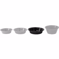 (300 pcs) Food Lidding Tray Polypropylene - 1000ml - Round - Black