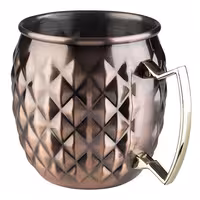 (6 adet) Kahve Kupası MOSCOW MULE - 500ml - Antik-Bakır - Kulplu