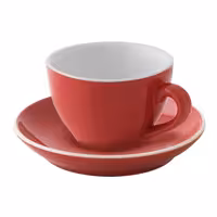 (6 kom) Colors - Šalica za cappuccino - 180 ml - Crvena