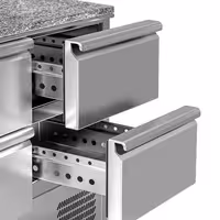 Commercial Pizza Prep Counter - Granite Top ECO - 1400x700mm - 6 drawers
