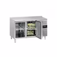 Commercial Counter Fridge ECO - 1360x700mm - with 2 glass doors - with upstand
