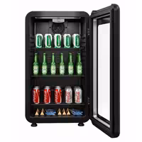 Minibar hladnjak – 500 mm – 120 litara – s jednim staklenim vratima – crna