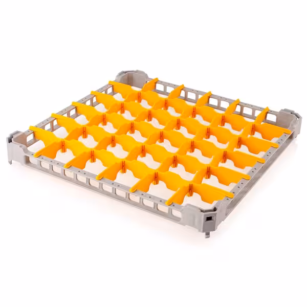 Förhöjningsram/Förlängare till diskkorg - 500x500x40 mm - 36 fack - för glas - passar till GKFP5050, GKFP36