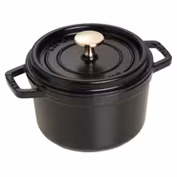 STAUB | Mini Cocotte Round Enamelled Cast Iron Casserole Dish – Ø 160 mm – Black