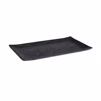 (6 pcs) GN 1/3 Gastronorm Tray - DARK WAVE - Melamine - 325x176mm - Height: 20mm - Black