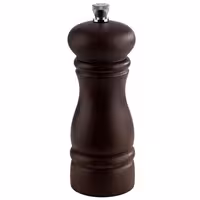 (6 ks) Mlýnek na pepř - ETERNAL - Dřevo - Výška: 155 mm - Hnědá