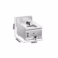 Plinski friteza – 8 litara – 6 kW – s odvodnim slavinom