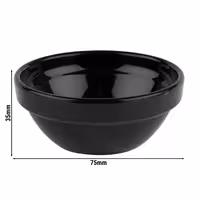 (12 adet) Sos Kasesi - FRIENDLY - PET - 50ml - yuvarlak - Ø75mm - Siyah